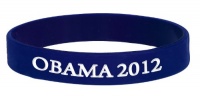Obama Blue 2012 Silicone Wristband with White Print Obama Blue 2012 Silicone Wristband with White Print