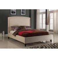 Modus Furniture International Luna California King Panel Bed, Wheat Linen with Nailhead Trim Modus Furniture International Luna California King Panel Bed, Wheat Linen with Nailhead Trim
