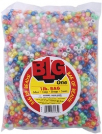 One Bag of 1 Lb Darice Pony Beads 9mm Pearlized Multi One Bag of 1 Lb Darice Pony Beads 9mm Pearlized Multi