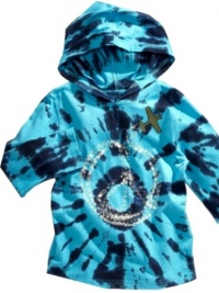 Flapdoodles Boys Hooded Peace Sign Tie Dyed Long Sleeve Tee Shirt 2t-7 (2t) Flapdoodles Boys Hooded Peace Sign Tie Dyed Long Sleeve Tee Shirt 2t-7 (2t)