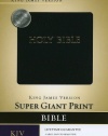 Holy Bible: King James Version, Black, Imitation Leather, Super Giant Print Edition