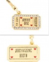 Juicy Couture Charm Kissing Booth Ticket Gold Charm Pave Accents YJRU4678