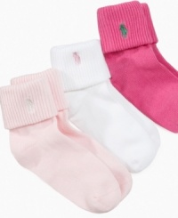 Nothing beats a classic. These socks from Ralph Lauren have a touch of color to spice up her foot fashion. Nothing beats a classic. These socks from Ralph Lauren have a touch of color to spice up her foot fashion.