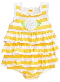 First Impressions Infant Girls Yellow & White Striped Sunsuit, 0-3M First Impressions Infant Girls Yellow & White Striped Sunsuit, 0-3M