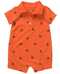 Whether he's monkeying around or ready to rock, he'll be comfortable in one of these rompers from Carter's. Whether he's monkeying around or ready to rock, he'll be comfortable in one of these rompers from Carter's.