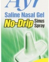 Ayr Saline Nasal Gel No-drip Sinus Spray With Soothing Aloe Vera, 0.75 Ounce Spray Bottle