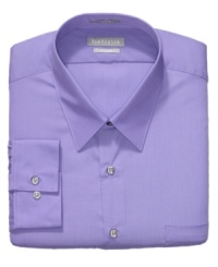 With a subtly sophisticated point collar and saturated color, this Van Heusen is a big-impact update. With a subtly sophisticated point collar and saturated color, this Van Heusen is a big-impact update.