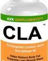 CLA Conjugated Linoleic Acid From Safflower Oil 3000mg (3 Grams) Per Serving 90 Softgels KRK Supplements