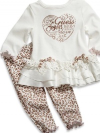 GUESS Kids Girls Baby Skimp & Leggings Set, OFF WHITE (0/3M) GUESS Kids Girls Baby Skimp & Leggings Set, OFF WHITE (0/3M)