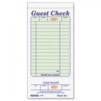 Rediform Guest Check Pad, White, 3.375 x 7 Inches, 50 Forms (5F740)