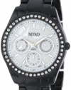 XOXO Women's XO115 Black Enamel and Rhinestone Accent Bracelet Watch