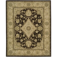 Nourison 2000 2239 Round Rug, Black, 4.0-Feet by 4.0-Feet Nourison 2000 2239 Round Rug, Black, 4.0-Feet by 4.0-Feet