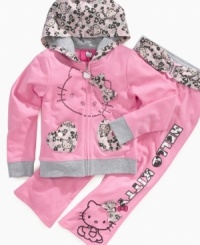 Jump up and down. These comfy Hello Kitty pants with animal-print details give her a sweet style. Jump up and down. These comfy Hello Kitty pants with animal-print details give her a sweet style.