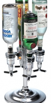 Global Decor 170 Rotating 4 Bottle 1-1/2-Ounce Drink Dispenser Global Decor 170 Rotating 4 Bottle 1-1/2-Ounce Drink Dispenser