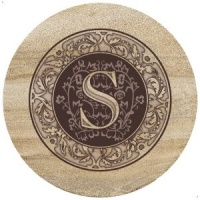 Natural Sandstone Trivet Monogram S Natural Sandstone Trivet Monogram S