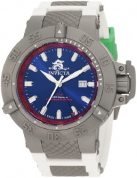 Invicta Men's 1586 Subaqua Noma III Blue Dial White Polyurethane Watch Invicta Men's 1586 Subaqua Noma III Blue Dial White Polyurethane Watch