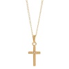 Elegant Baby Cross with Diamond, Gold