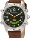 Timex Men's T49829 Expedition Rugged Chronograph Analog-Digital Brown Leather Strap Watch