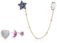 Betsey Johnson Classic Boost Star and Moon Stud Earrings 5-Set Betsey Johnson Classic Boost Star and Moon Stud Earrings 5-Set