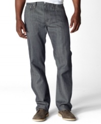 A rough and rugged throwback to the old school, these comfortable straight-leg Levi's jeans effortlessly complement your laid-back rotation. A rough and rugged throwback to the old school, these comfortable straight-leg Levi's jeans effortlessly complement your laid-back rotation.