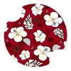 Car Coaster for Auto or Boat -2 Pack Red & White Hibiscus