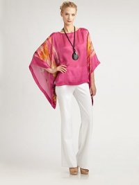 A whimsical style made from sumptuous silk and featuring a spectacular watercolor-print.BoatneckPull-on styleAbout 25 from shoulder to hemSilkDry cleanImportedSIZE & FIT Model shown is 5'10½ (179cm) wearing a US size Small. A whimsical style made from sumptuous silk and featuring a spectacular watercolor-print.BoatneckPull-on styleAbout 25 from shoulder to hemSilkDry cleanImportedSIZE & FIT Model shown is 5'10½ (179cm) wearing a US size Small.