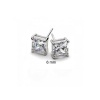 Bling Jewelry Mens Square CZ Princess Cut Stud Earrings 925 Sterling Silver 6mm