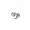 Bling Jewelry Basket Set Mens Round CZ Stud Earrings 925 Sterling Silver 5mm