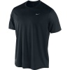 NIKE Men's Dri-Fit Mesh Running Shirt Black - Black