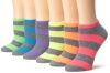 K. Bell 6 Pack Women?s Socks ? Rugby Stripes