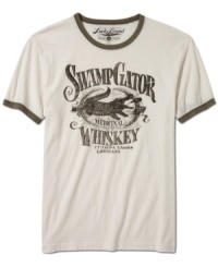 One for the weekend. Hit your casual stride in this cool graphic tee from Lucky Brand Jeans. One for the weekend. Hit your casual stride in this cool graphic tee from Lucky Brand Jeans.