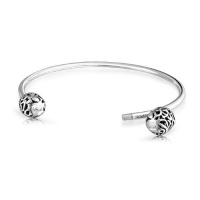 Bling Jewelry Filigree Screw Clasp Sterling Bangle Bracelet Bead Bling Jewelry Filigree Screw Clasp Sterling Bangle Bracelet Bead