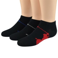 Polo Ralph Lauren boys Big Polo Sole Ped no show socks black 3pairs - 4-7 (shoe size 10-13) Polo Ralph Lauren boys Big Polo Sole Ped no show socks black 3pairs - 4-7 (shoe size 10-13)