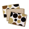 Ritz Printed Polka Dot Microfiber Sponge, Black, 3-Pack