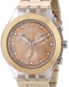 Swatch Men's SVCK4047AG Quartz Chronograph Date Plastic Beige Dial Watch