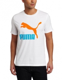 PUMA Men's Me Vintage Logo Tee, White/Golden Poppy, Small PUMA Men's Me Vintage Logo Tee, White/Golden Poppy, Small