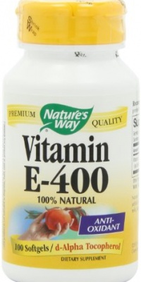 Nature's Way Vitamin E 400 IU, 100 Softgels Nature's Way Vitamin E 400 IU, 100 Softgels
