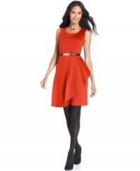 Style&co. invigorates this dress's silhouette with a full, ruffled tier at the skirt. Style&co. invigorates this dress's silhouette with a full, ruffled tier at the skirt.