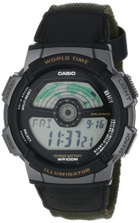 Casio Men's AE1100WB-3A Sport Multi-Function Green Dial Watch