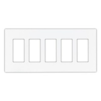 Cooper Wiring Devices 9525WS Aspire Screwless Wallplate, 5-Gang, White Satin Cooper Wiring Devices 9525WS Aspire Screwless Wallplate, 5-Gang, White Satin