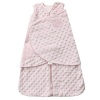 HALO SleepSack Plush Dot Velboa Swaddle, Pink, Newborn