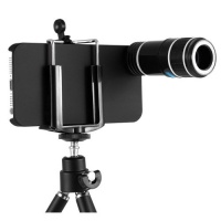 Chromo Inc.® 12x Telephoto Manual Focus Telescopic Camera Lens For The iPhone 5 with Tripod - Black (Includes Universal Holder, Mini Tripod, Cleaning Cloth, Black Bag and iPhone 5 Protection Case) Chromo Inc.® 12x Telephoto Manual Focus Telescopic Camera Lens For The iPhone 5 with Tripod - Black (Includes Universal Holder, Mini Tripod, Cleaning Cloth, Black Bag and iPhone 5 Protection Case)