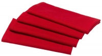 DII Solid Set of 4 Napkins, Tango Red