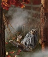 Interactive Skeleton in Hammock spooky Halloween decoration sound-activated