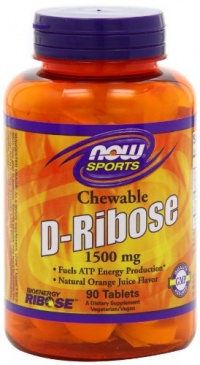 Now Foods D-ribose 1500mg Chewable Tablets, 90-Count