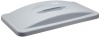 Rubbermaid Commercial Plastic Slim Jim Waste Handle Top, Rectangular, 11.3 Width x 20.375 Depth x 2.75 Height, Light Gray