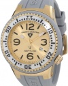 Swiss Legend Men's 21848P-YG-02-S Neptune Gold Dial Grey Silicone Watch