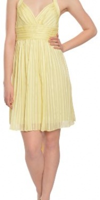 BCBG Maxazria Silk Pleated Halter Cocktail Evening Dress BCBG Maxazria Silk Pleated Halter Cocktail Evening Dress