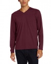 Calvin Klein Sportswear Men's Long Sleeve V-Neck Stripe Tee