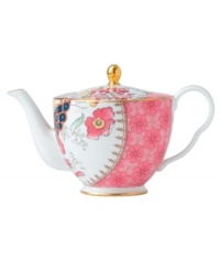 Your table, in bloom. This Butterfly Bloom Teapot from Wedgewood offers a look of vintage-inspired beauty, featuring fanciful florals, graceful butterflies and lustrous golden accents for a splendid presentation. Your table, in bloom. This Butterfly Bloom Teapot from Wedgewood offers a look of vintage-inspired beauty, featuring fanciful florals, graceful butterflies and lustrous golden accents for a splendid presentation.